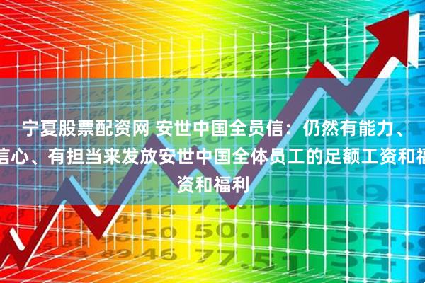 宁夏股票配资网 安世中国全员信:仍然有能力、有信心、有担当来发放安世中国全体员工的足额工资和福利